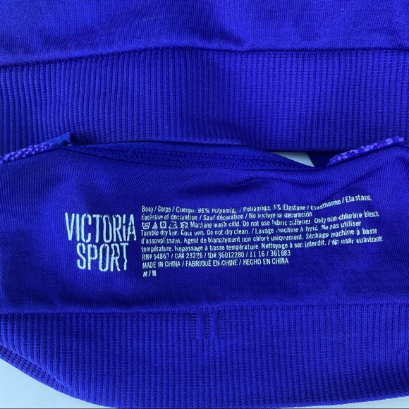 Victoria’s Secret Victoria Sport VSX sports bra Crisscross Cage Strappy blue M - Picture 10 of 11